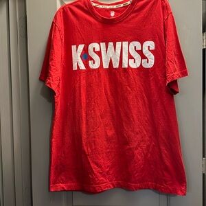 Men’s Size XL K-Swiss Red T-Shirt, Pre-Owned in Excellent Condition